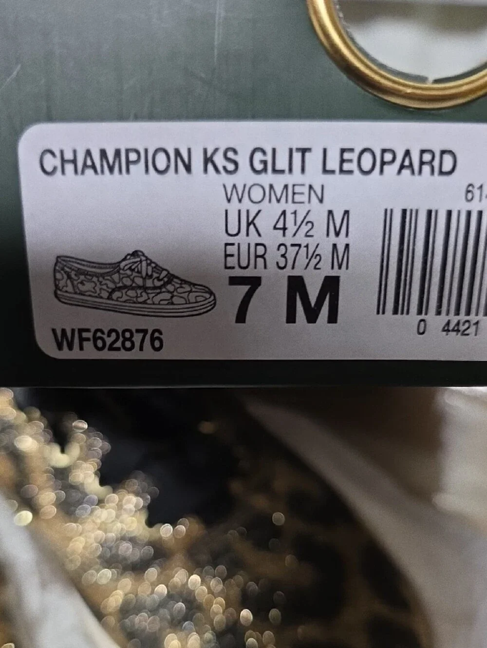 kate spade Leopard Glitter Ribbon Lace-Up Sneakers in Gold and Black